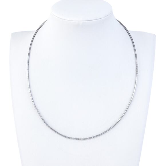 Vintage Sterling Silver 925 1.4mm Square Snake Chain Necklace 17" - Picture 1 of 4